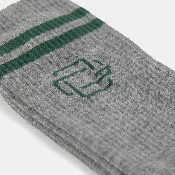 Grey/Green Socks